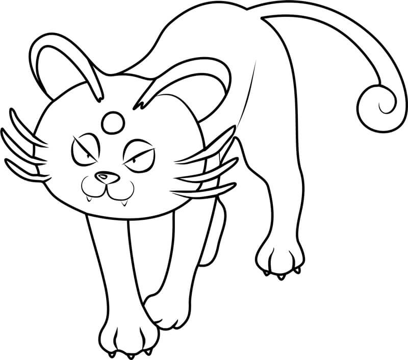 Alolan Persian Tegninger til Farvelægning