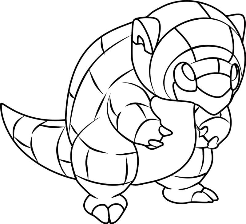 Alolan Sandshrew Cute Tegninger til Farvelægning