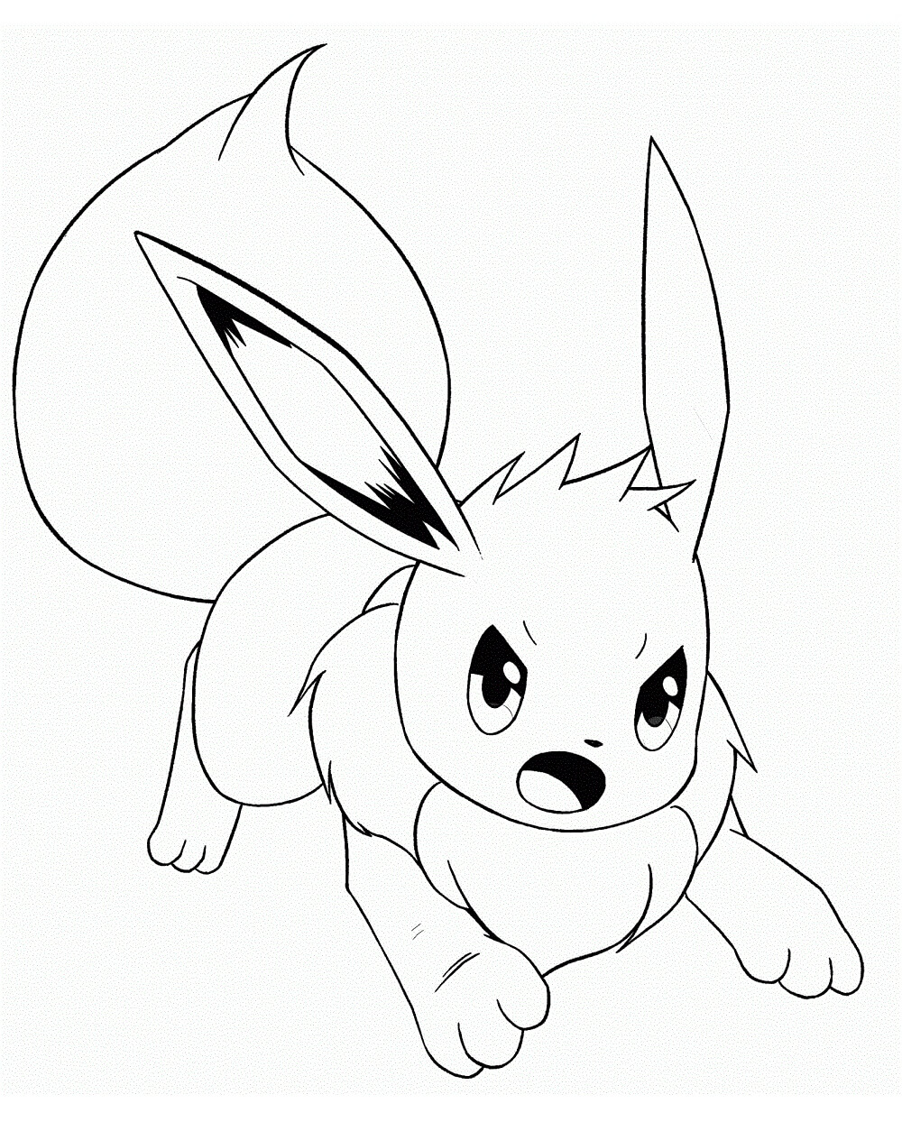 Angry Eevee Tegninger til Farvelægning
