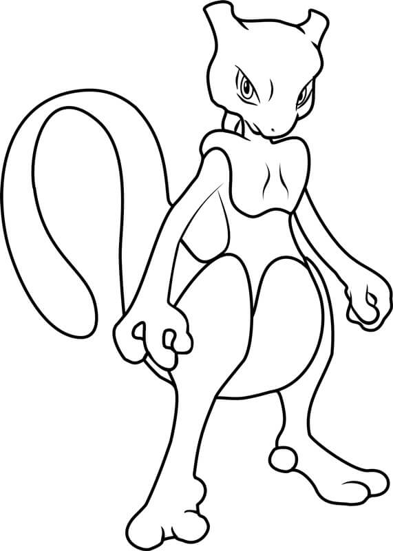 Angry Mewtwo Tegninger til Farvelægning