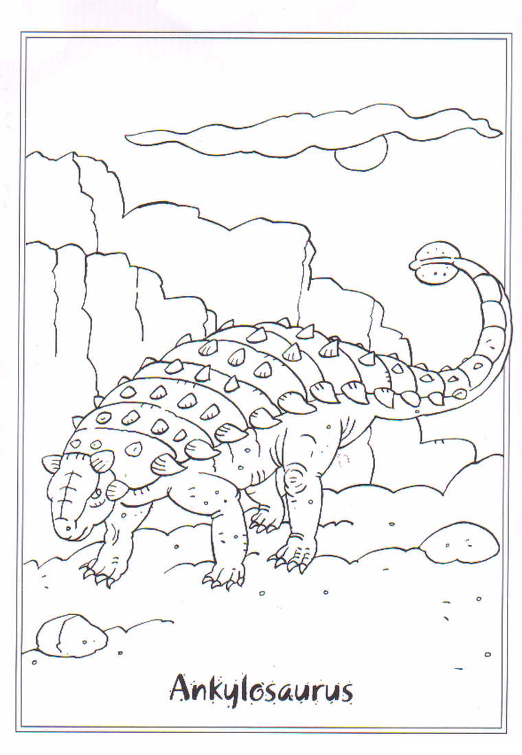 Ankylosaurus Tegninger til Farvelægning