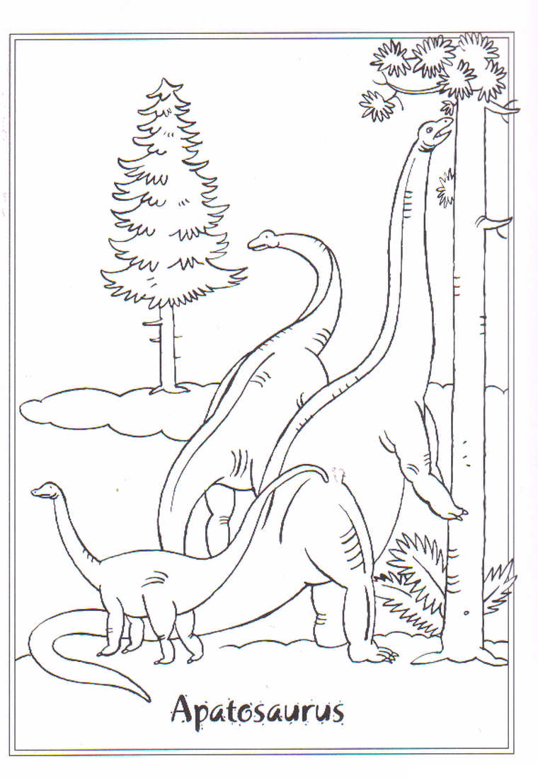 Apatosaurus Tegninger til Farvelægning