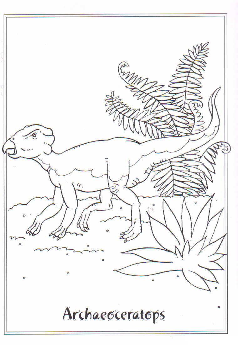 Archaeoceratops Tegninger til Farvelægning