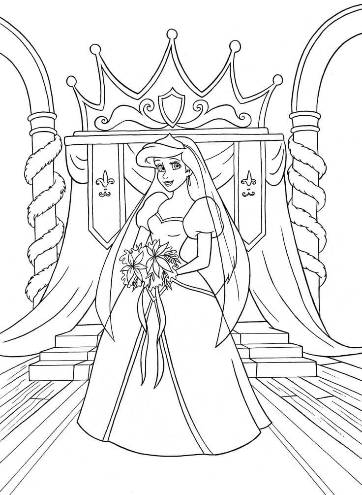 Ariel Prinsesse Tegninger til Farvelægning