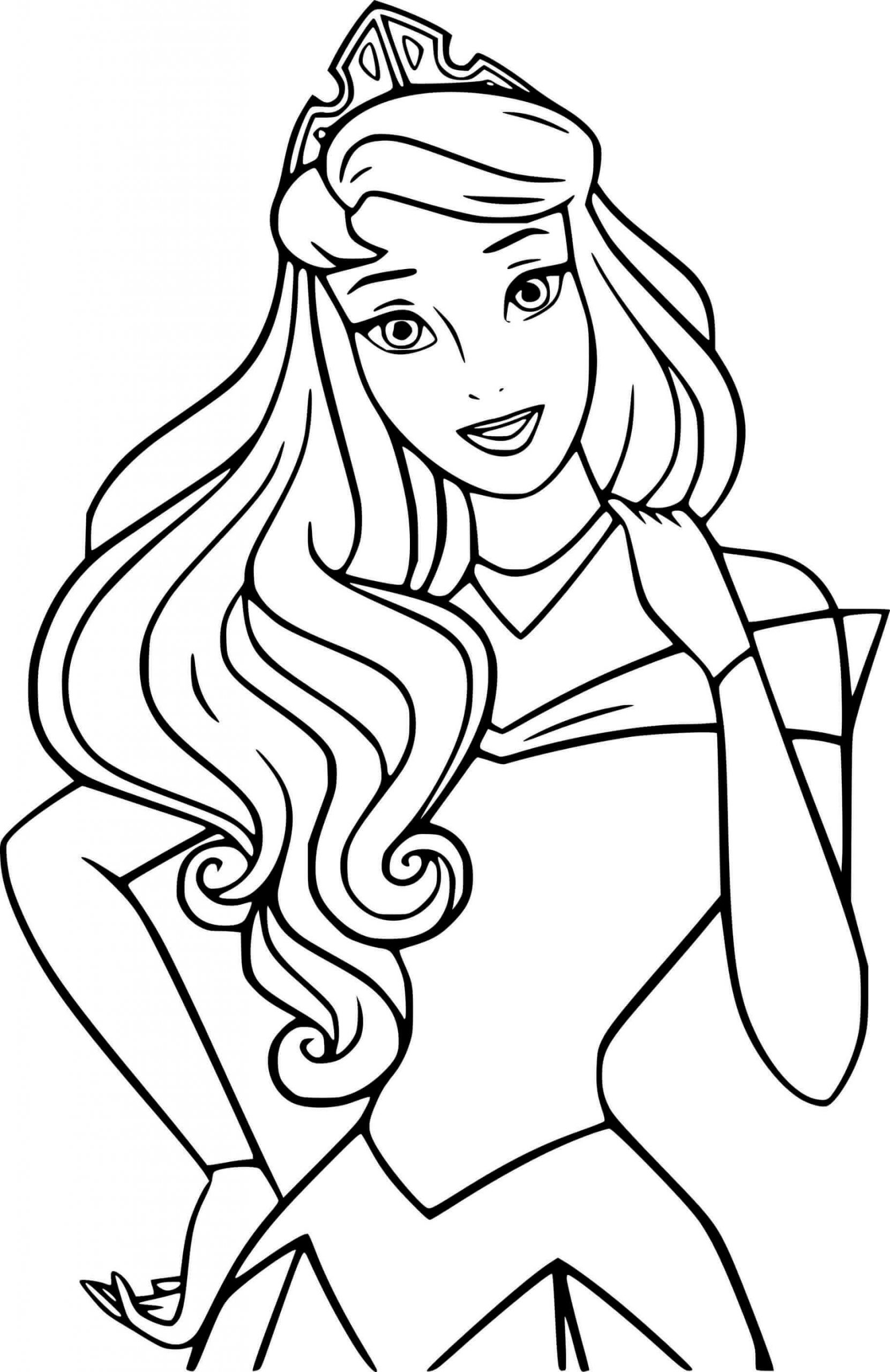 Aurora Prinsesse Ansigt Tegninger til Farvelægning