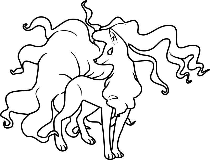 Beautiful Alolan Ninetales Tegninger til Farvelægning