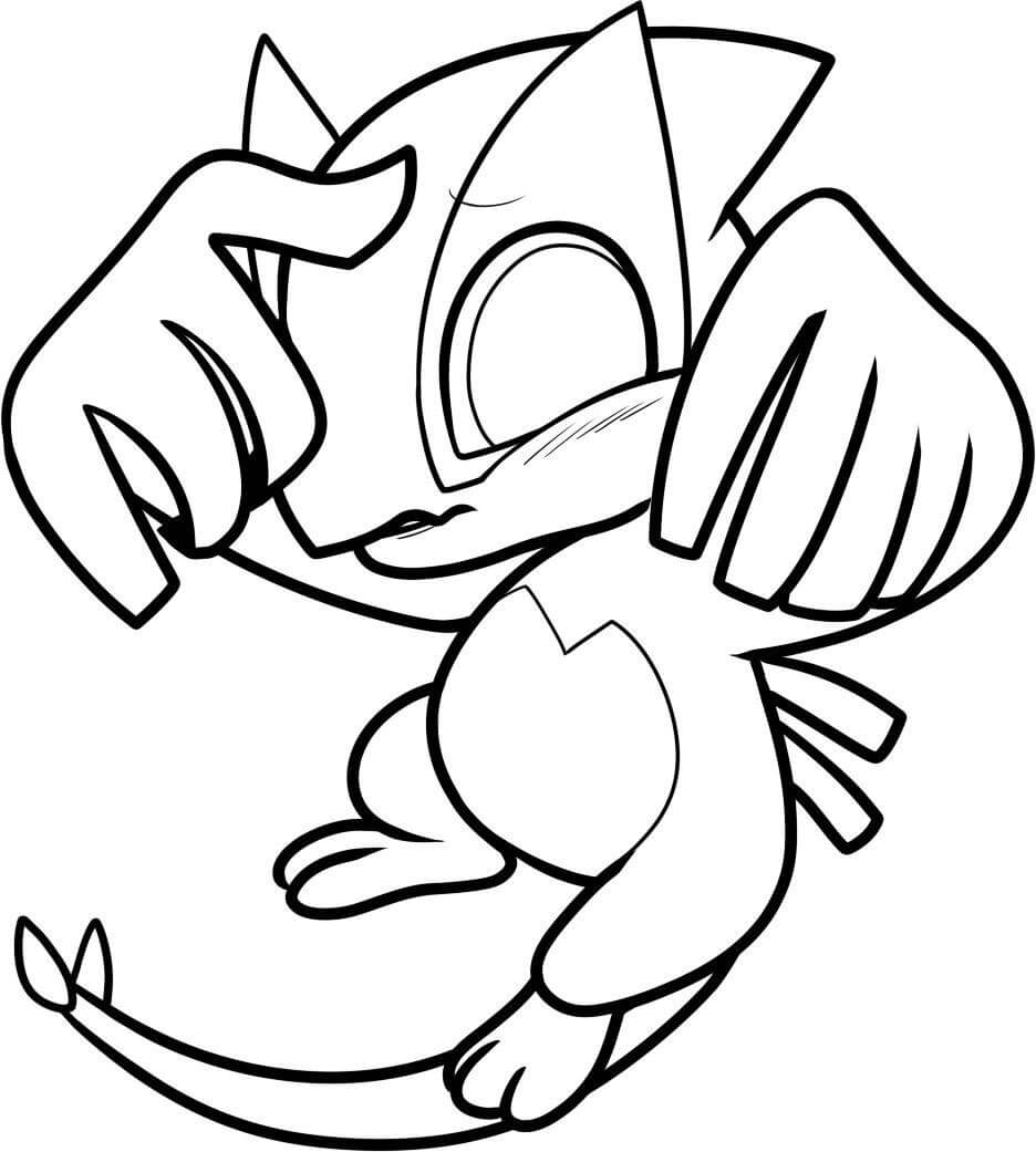 Chibi Lugia Pokemon Tegninger til Farvelægning