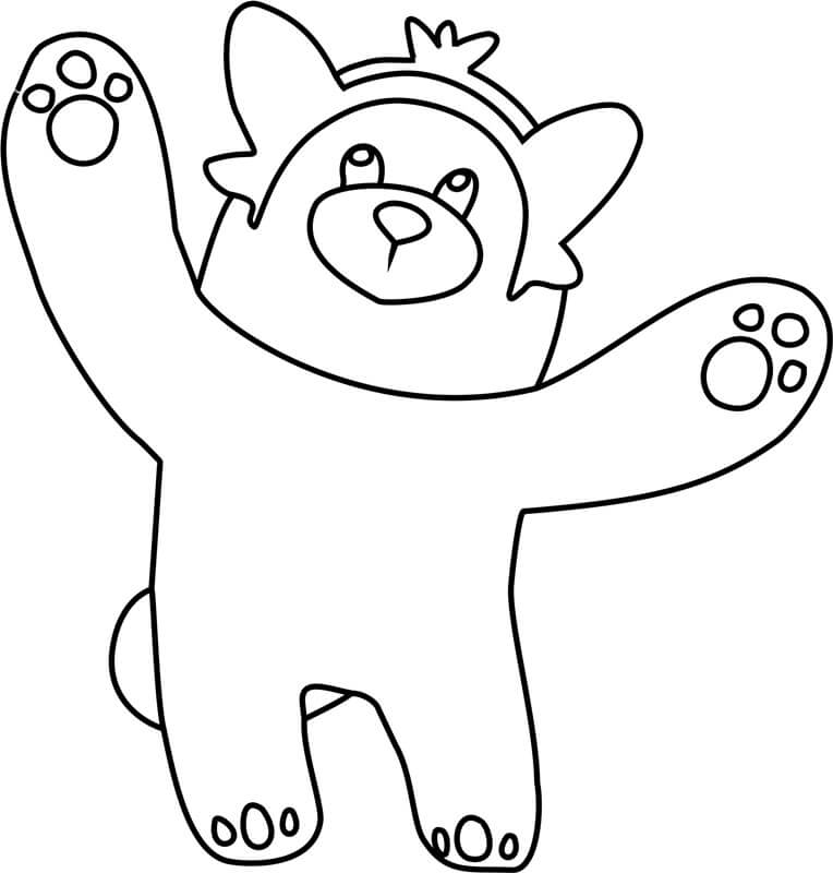 Cute Pokemon Bewear Tegninger til Farvelægning