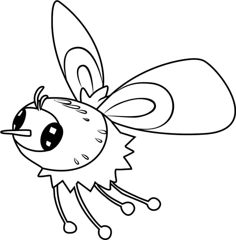 Cutiefly Flying Tegninger til Farvelægning