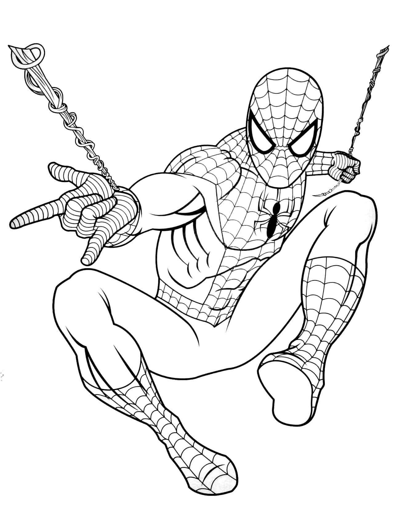 Dejlig Spiderman Tegninger til Farvelægning