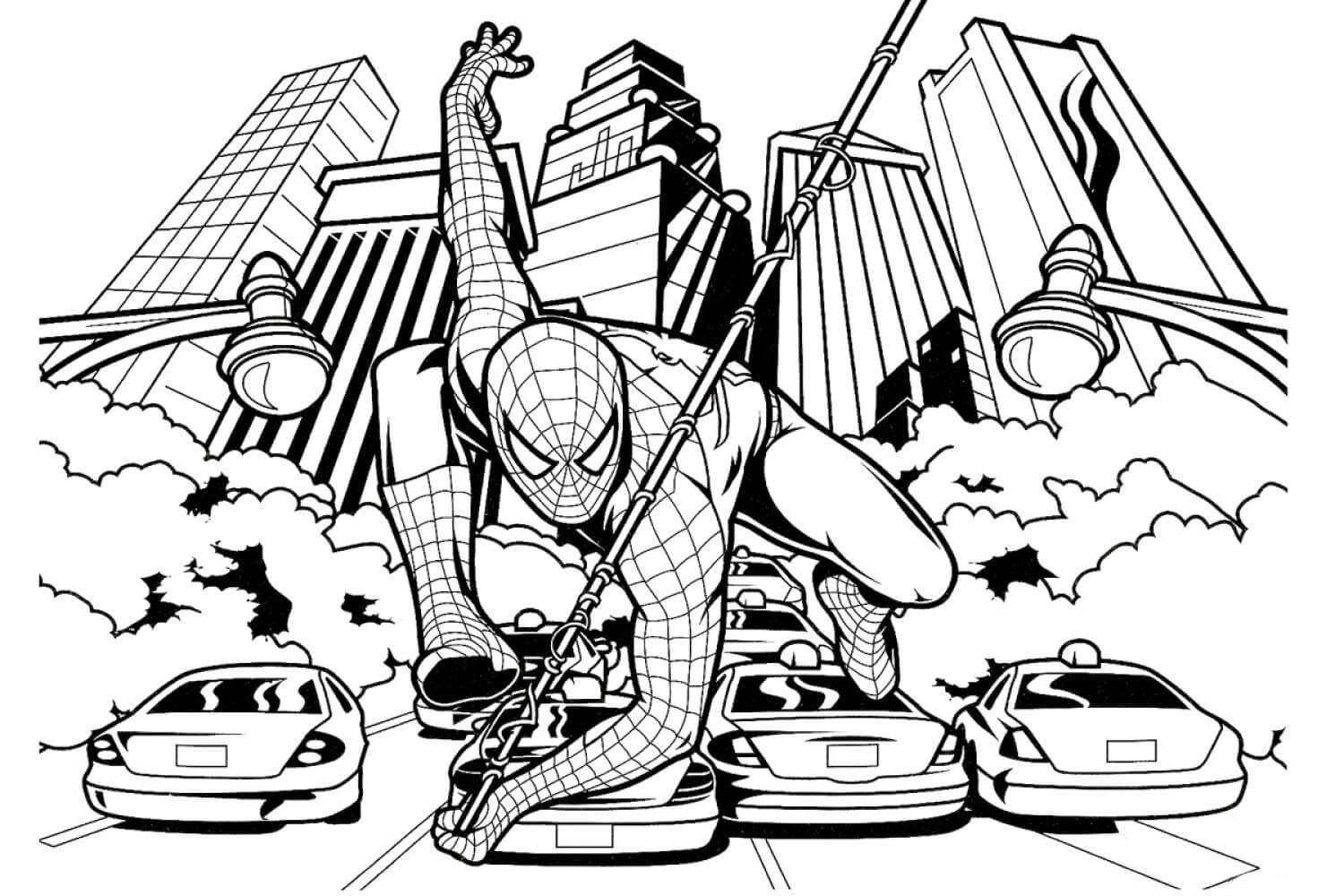 Den Fantastiske Spider Man Tegninger til Farvelægning