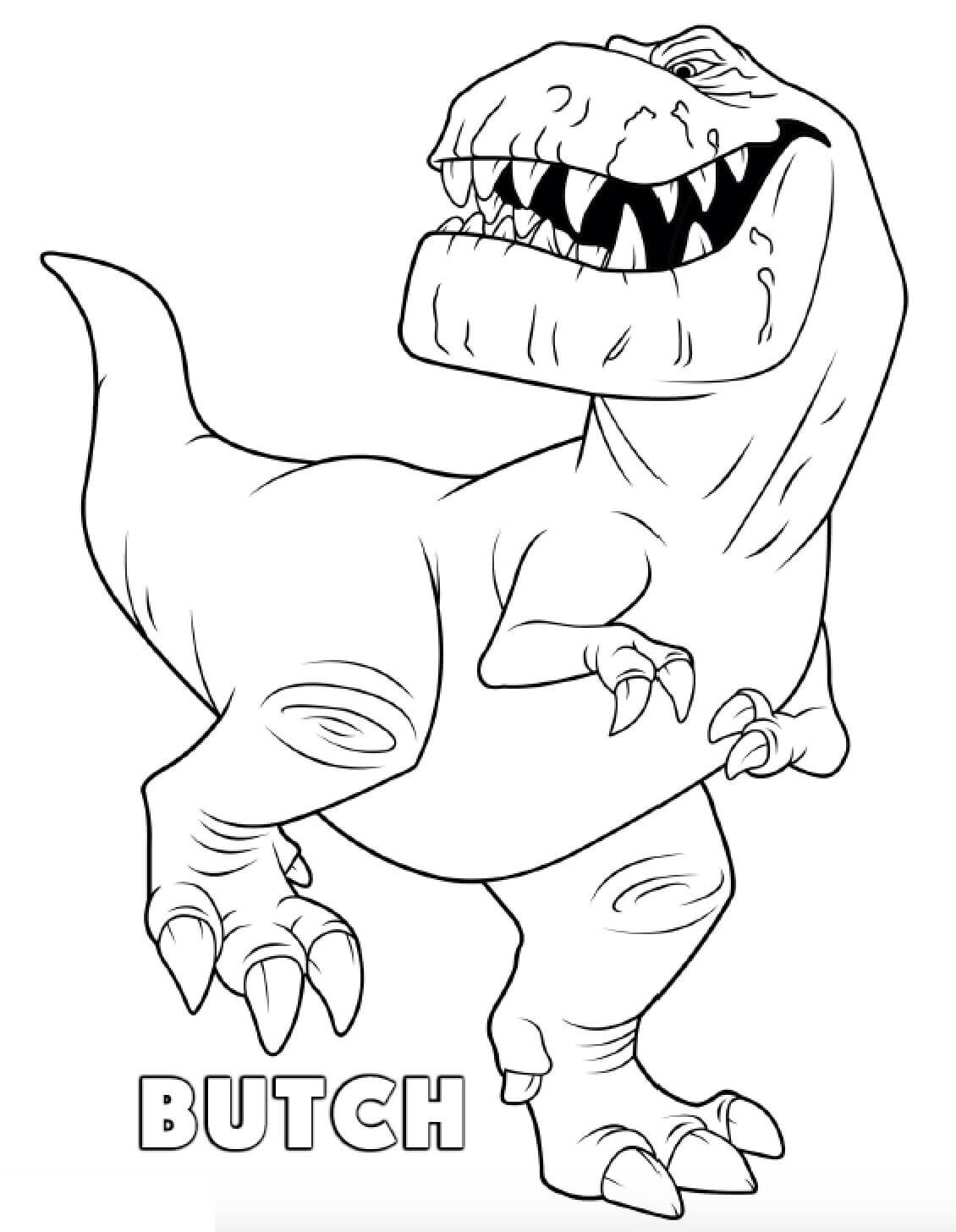 Dinosaur Butch Tegninger til Farvelægning