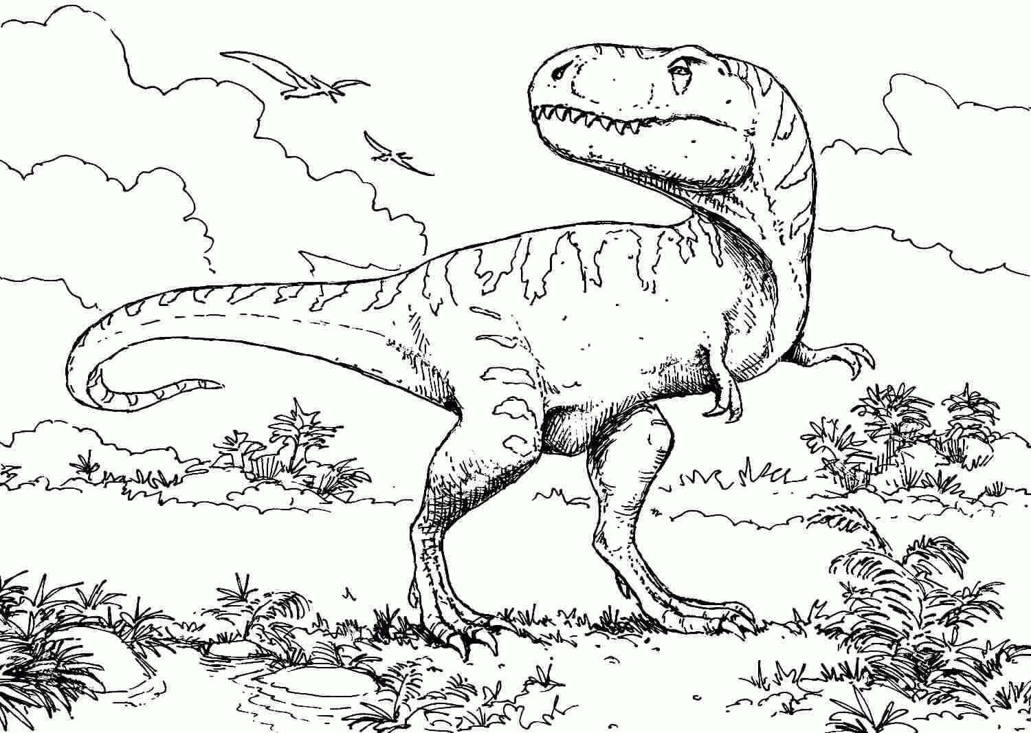 Dinosaur Gratis Billeder Tegninger til Farvelægning