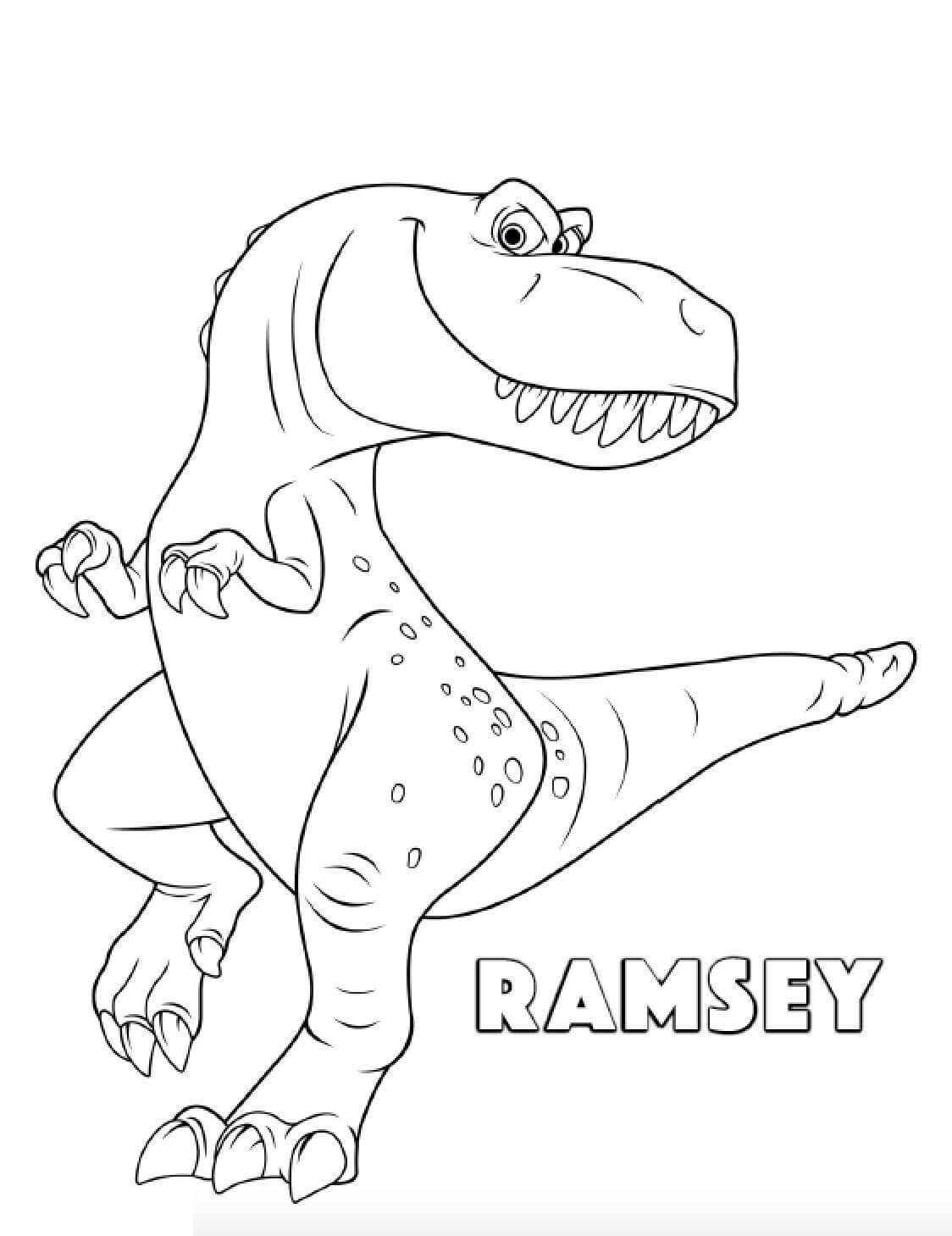 Dinosaur Ramsey Tegninger til Farvelægning