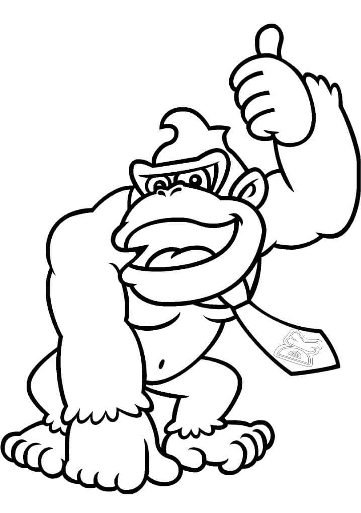 Donkey Kong Country Vender Tilbage Tegninger til Farvelægning