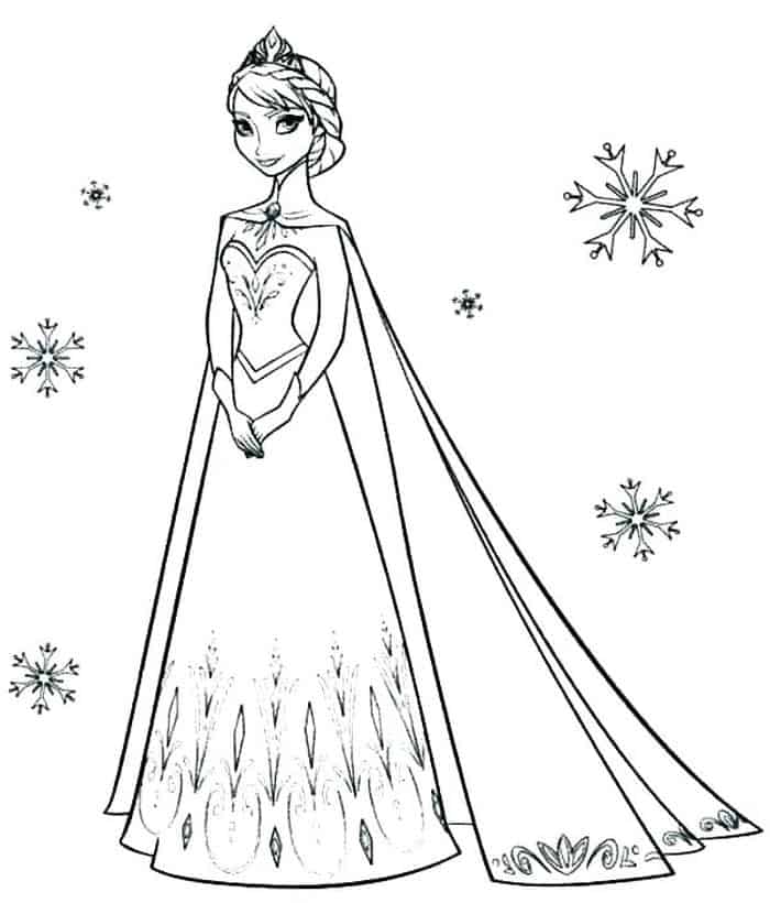 Elsa Prinsesse Tegninger til Farvelægning