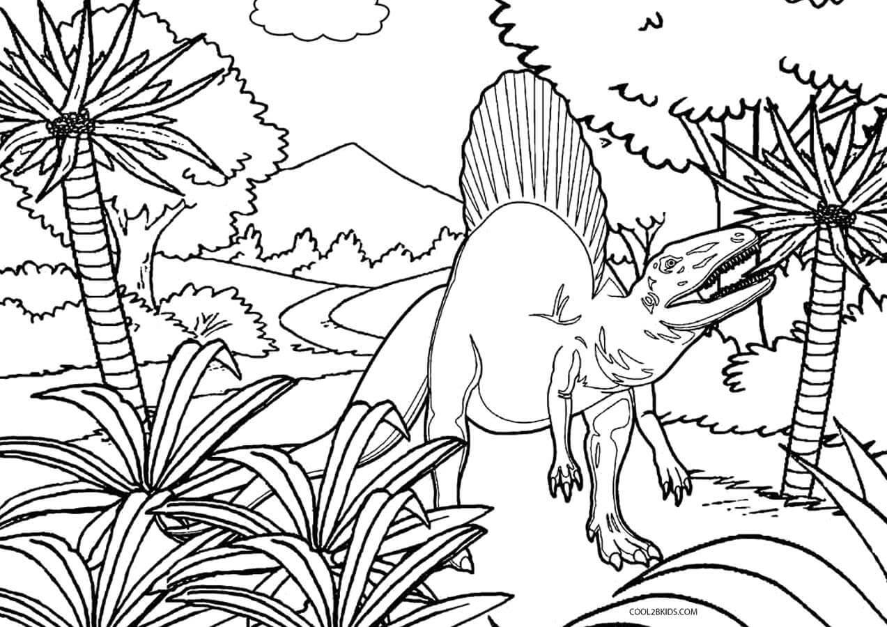 Fantastisk Dinosaur Tegninger til Farvelægning