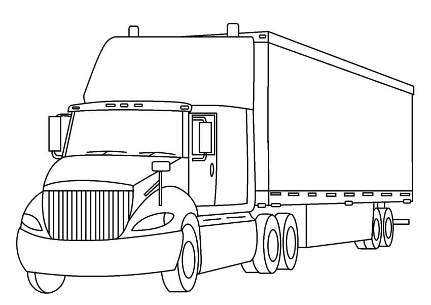 Fantastisk Lastbil Tegninger til Farvelægning