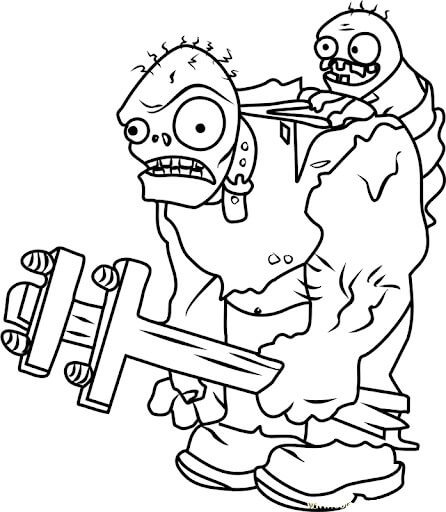 Far Og Søn Zombie Tegninger til Farvelægning