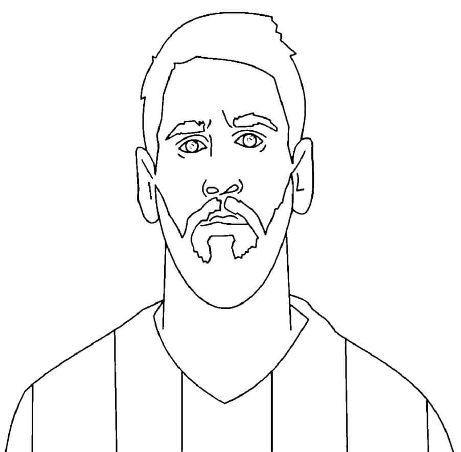 Fața Lui Lionel Messi Tegninger til Farvelægning