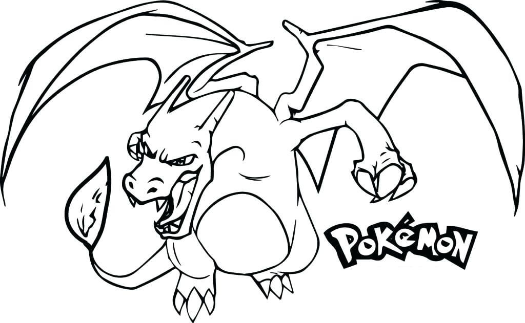 Fierce Charizard Tegninger til Farvelægning
