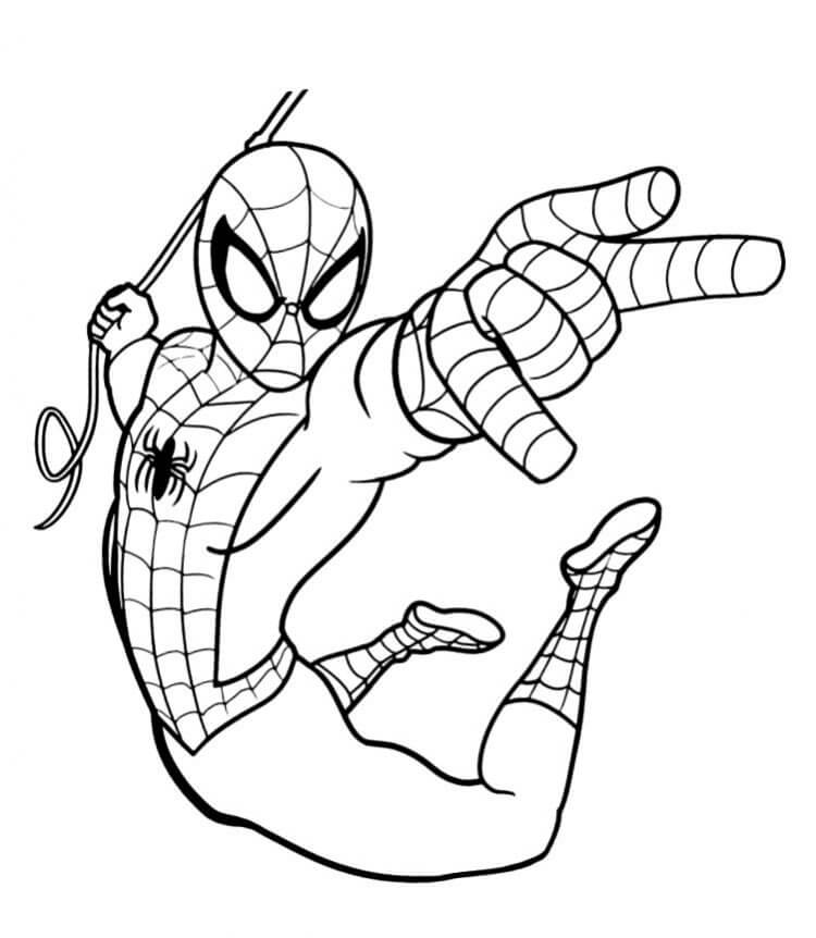 Filmen Swingende Spiderman Tegninger til Farvelægning