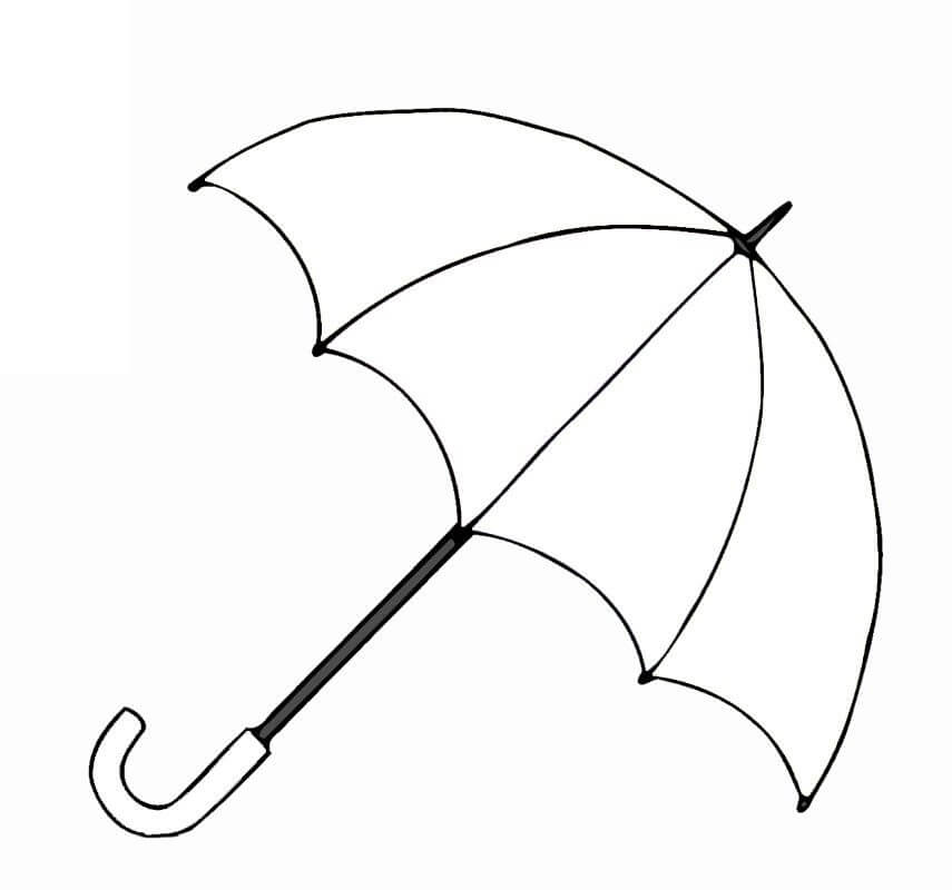 Fin Paraply Tegninger til Farvelægning