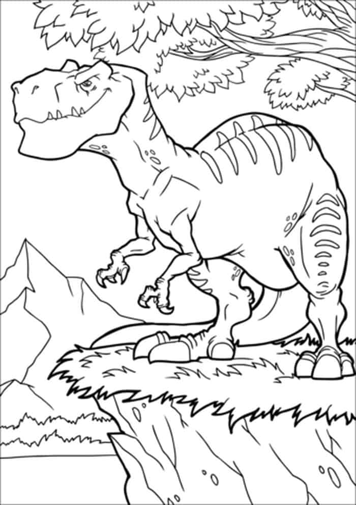 Fin T-Rex Tegninger til Farvelægning