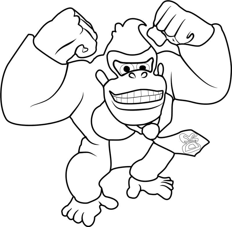 Glad Donkey Kong Tegninger til Farvelægning