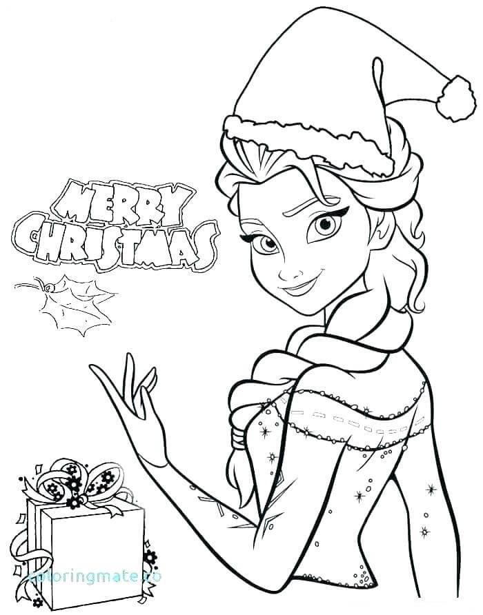 Glædelig Jul Med Elsa Tegninger til Farvelægning