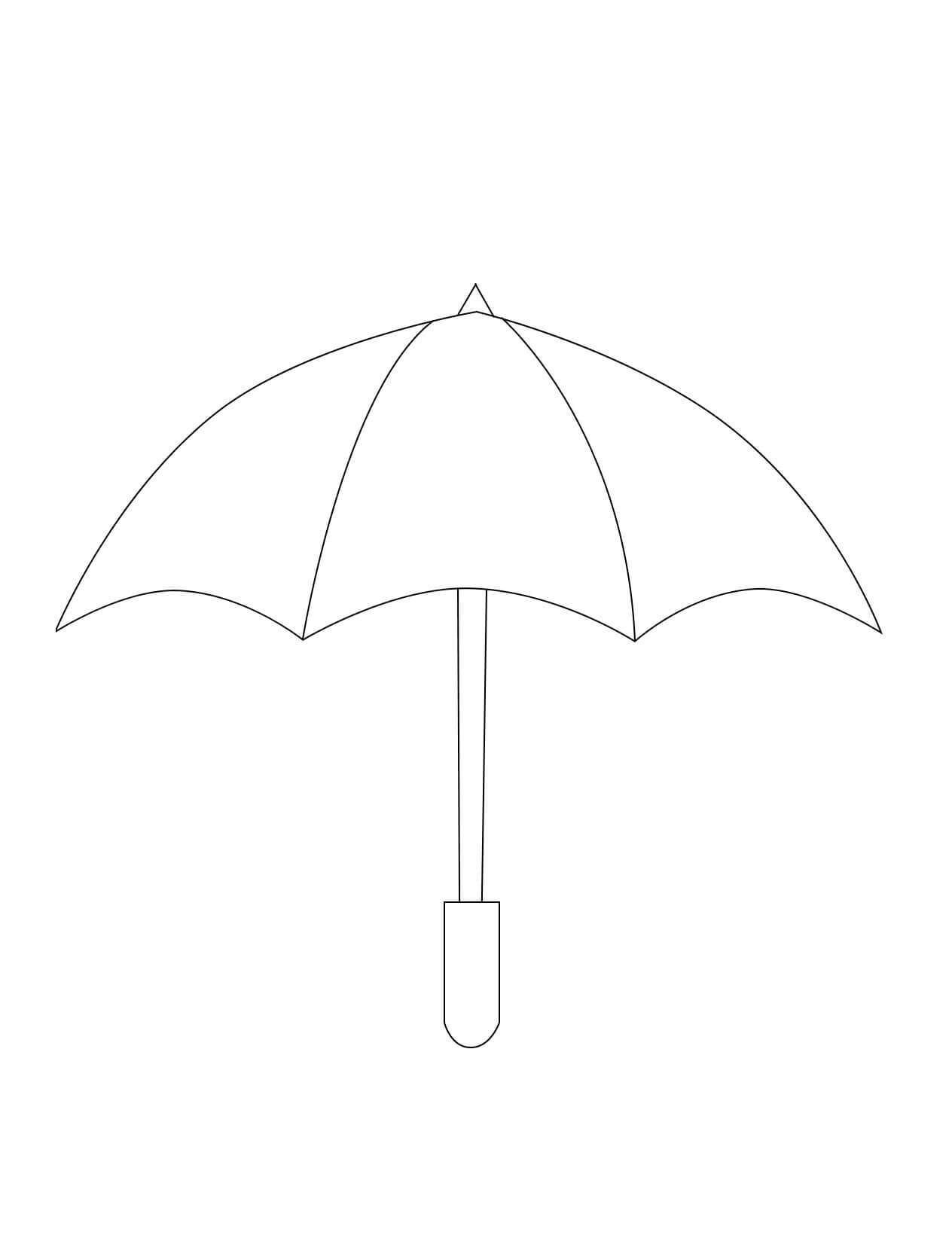 God Paraply Tegninger til Farvelægning