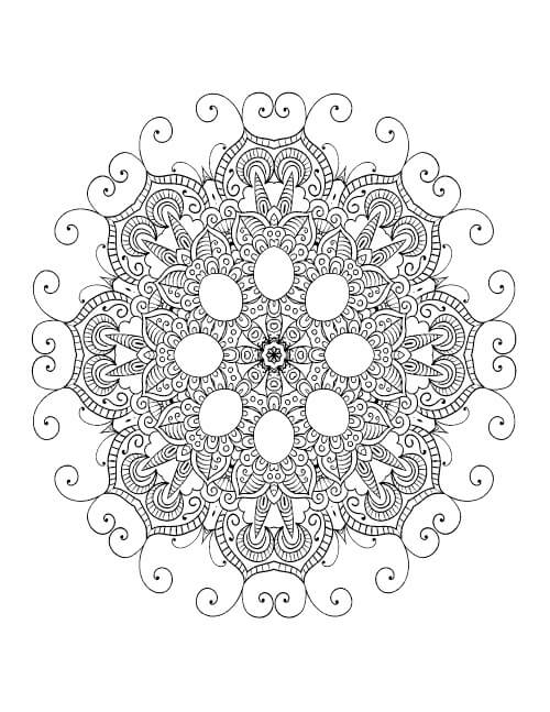 Godt Forår Mandala Tegninger til Farvelægning