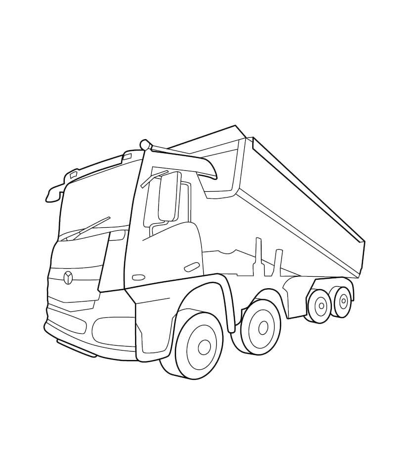 Gratis Lastbil Tegninger til Farvelægning
