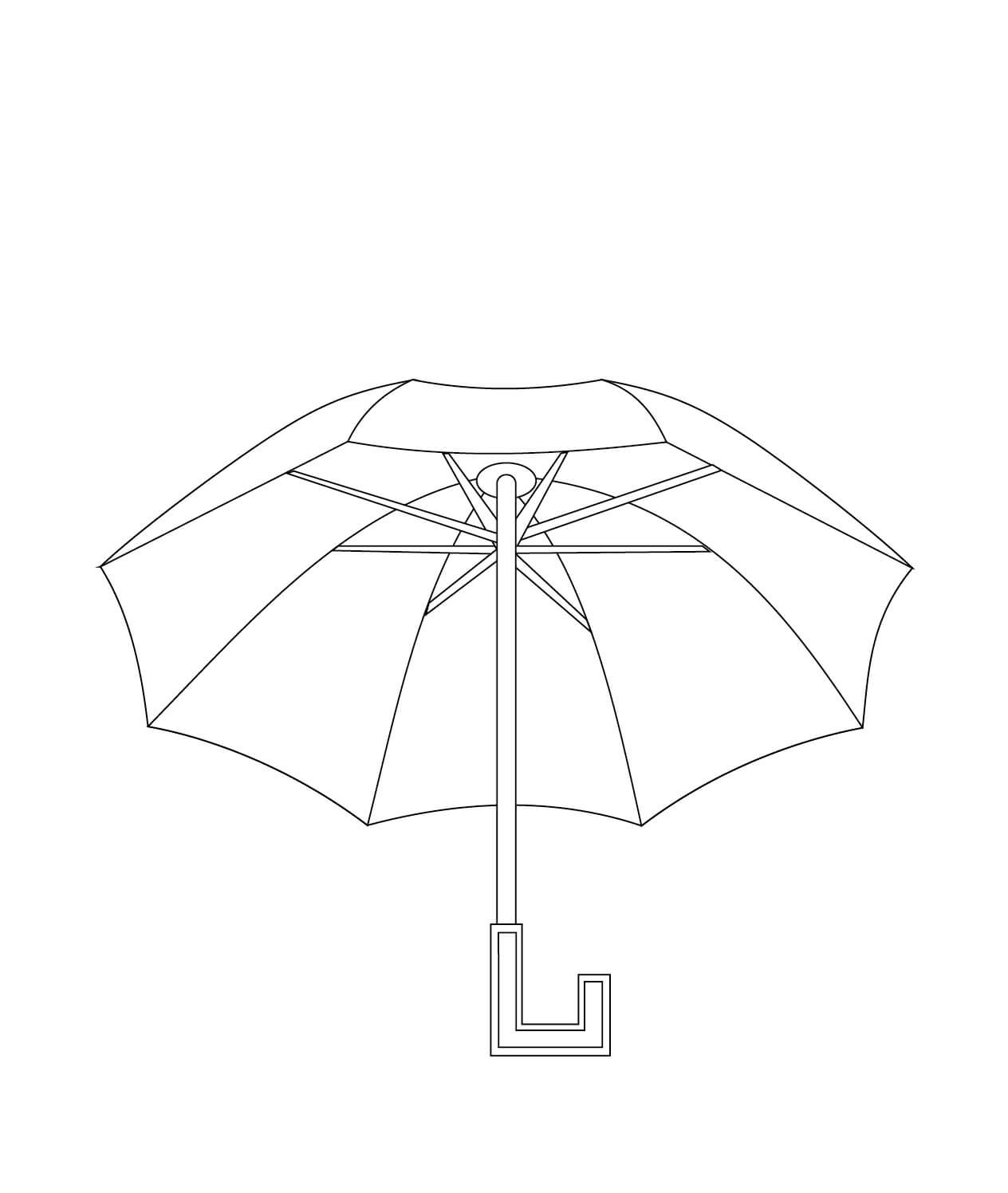 Gratis Paraply Tegninger til Farvelægning