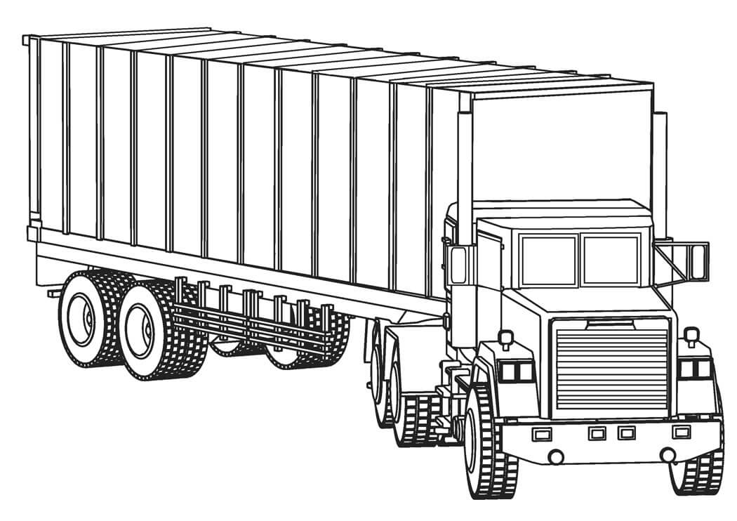 Grundlæggende Lastbil Tegninger til Farvelægning