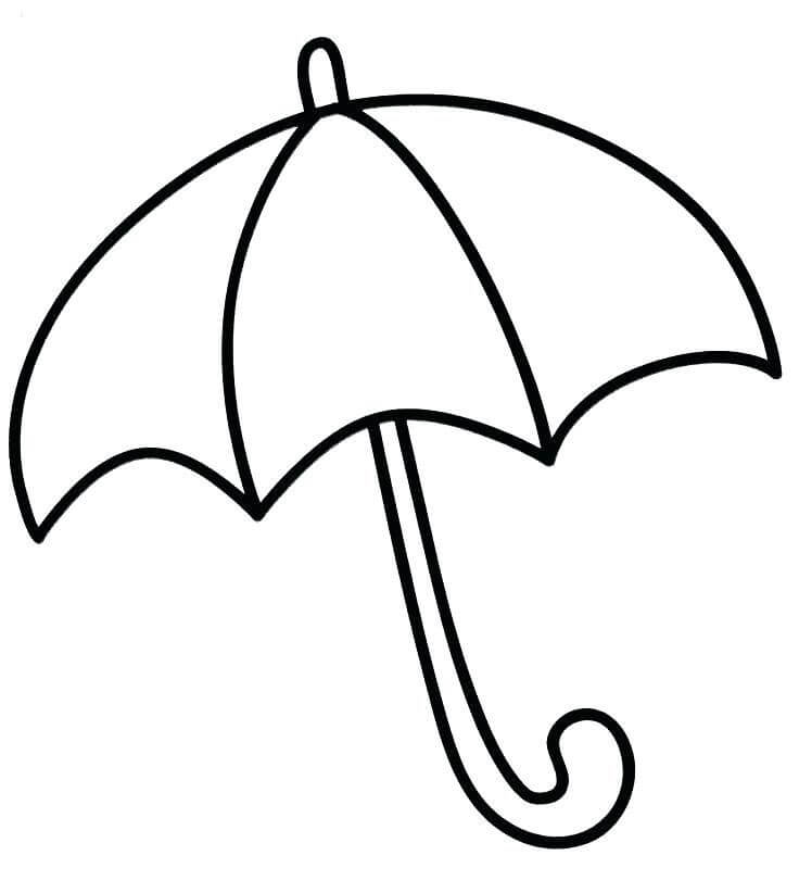 Grundlæggende Paraply Tegninger til Farvelægning