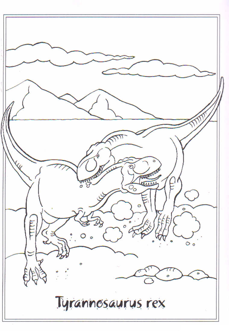 Grundlaeggende Tyrannosaurus-rex Tegninger til Farvelægning