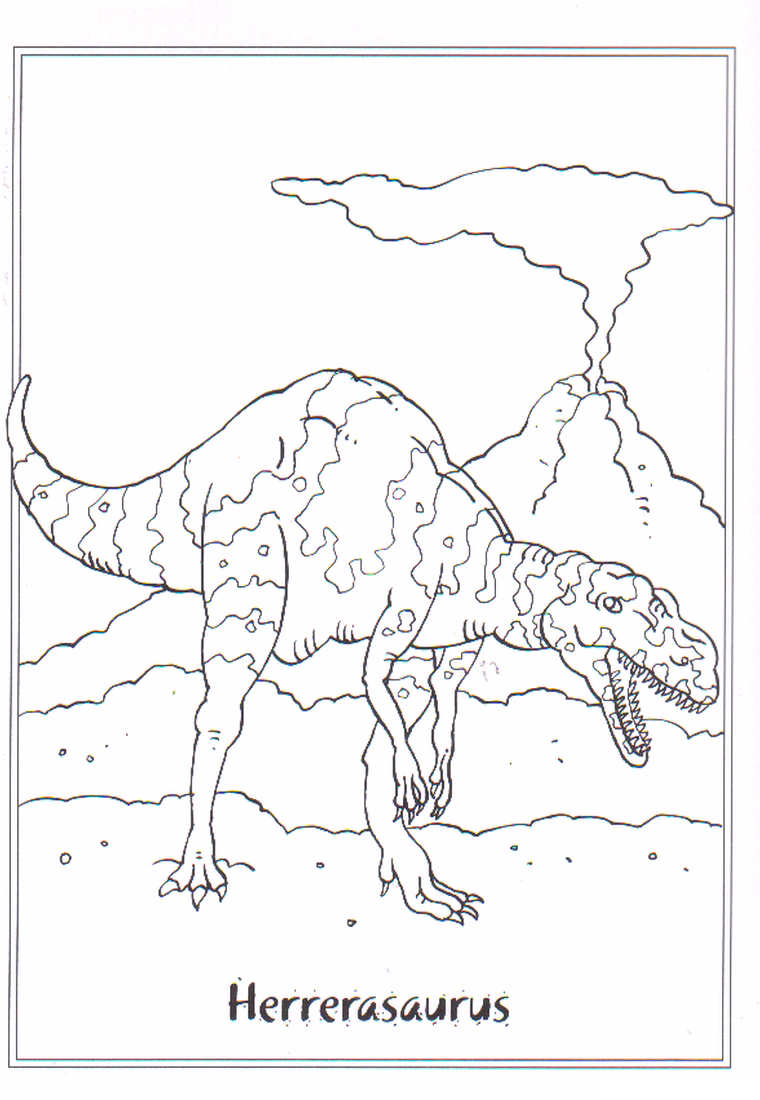 Herrerasaurus Tegninger til Farvelægning