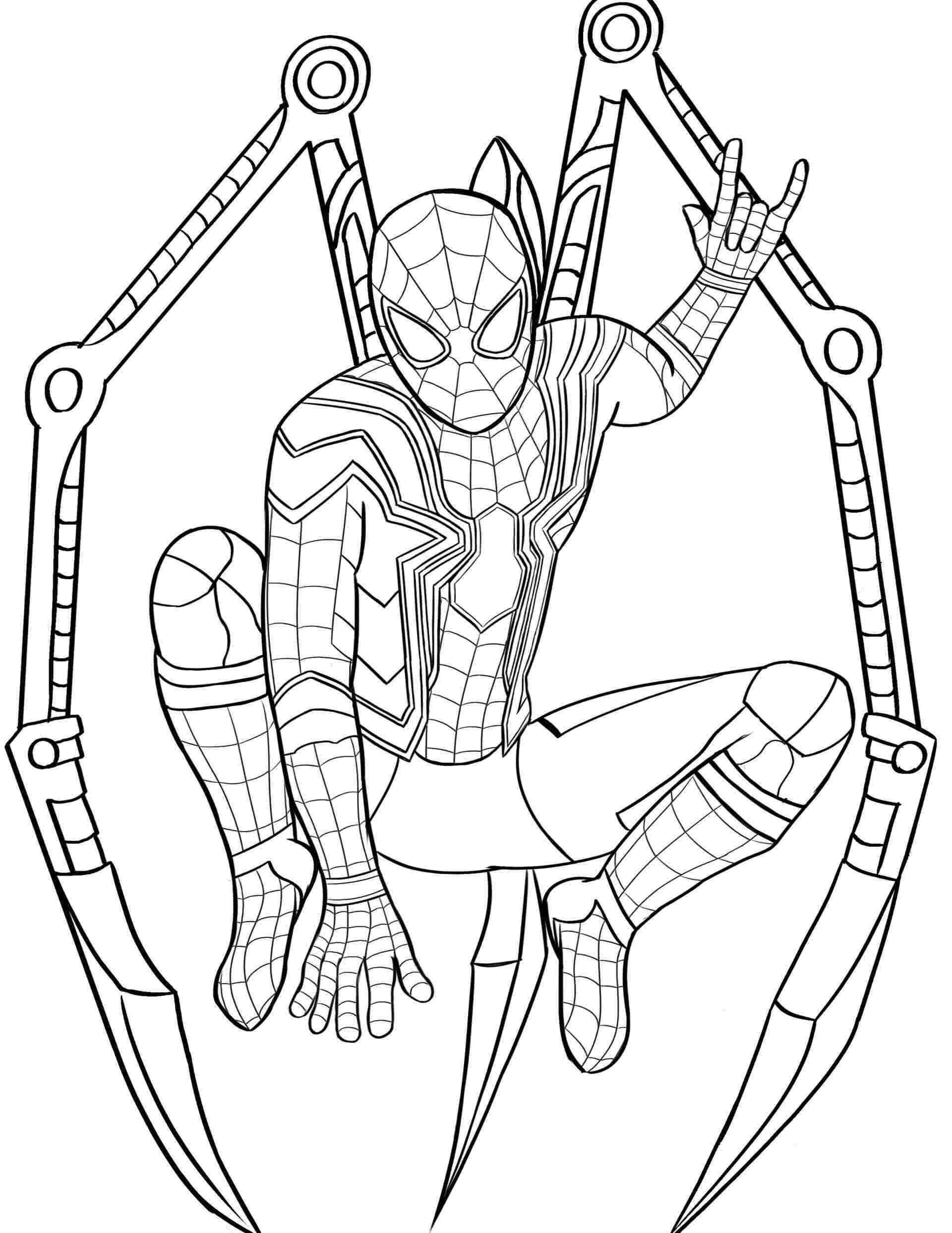 Jern Spiderman Tegninger til Farvelægning