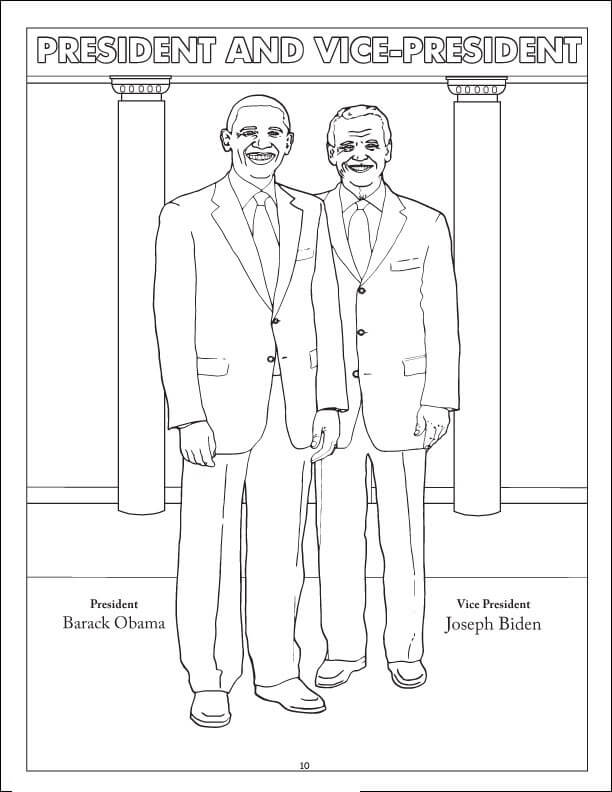 Joseph Robinette Biden og Obama Tegninger til Farvelægning