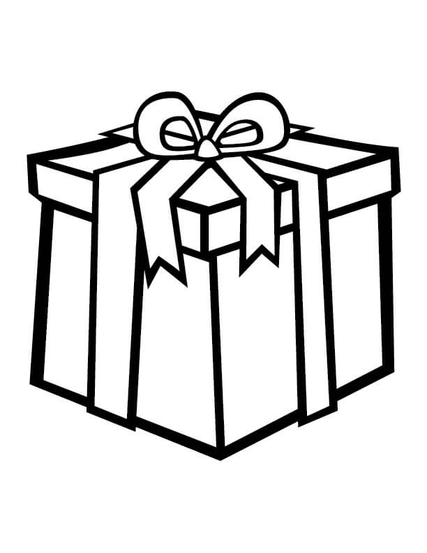 Christmas Giftbox Tegninger til Farvelægning