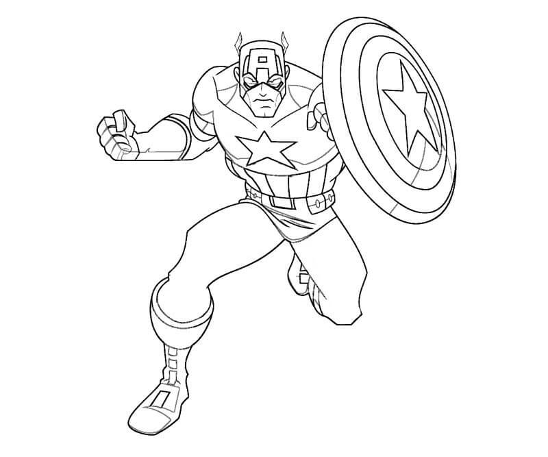 Kapitan Amerika Tegneserieversion Tegninger til Farvelægning