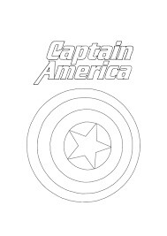 Kaptajn Amerika Symbol Tegninger til Farvelægning