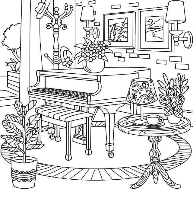 Klaver I Huset Tegninger til Farvelægning