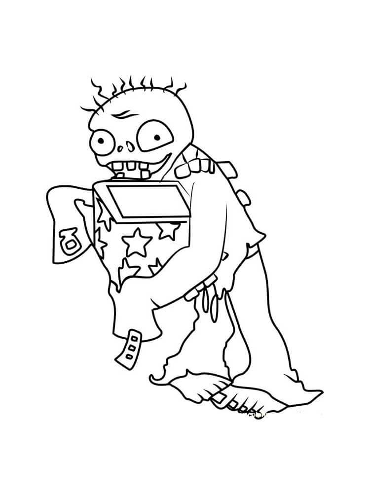 Klovn Zombie I Planter I Zombie Tegninger til Farvelægning