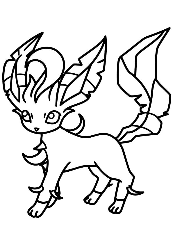Leafeon Cute Tegninger til Farvelægning