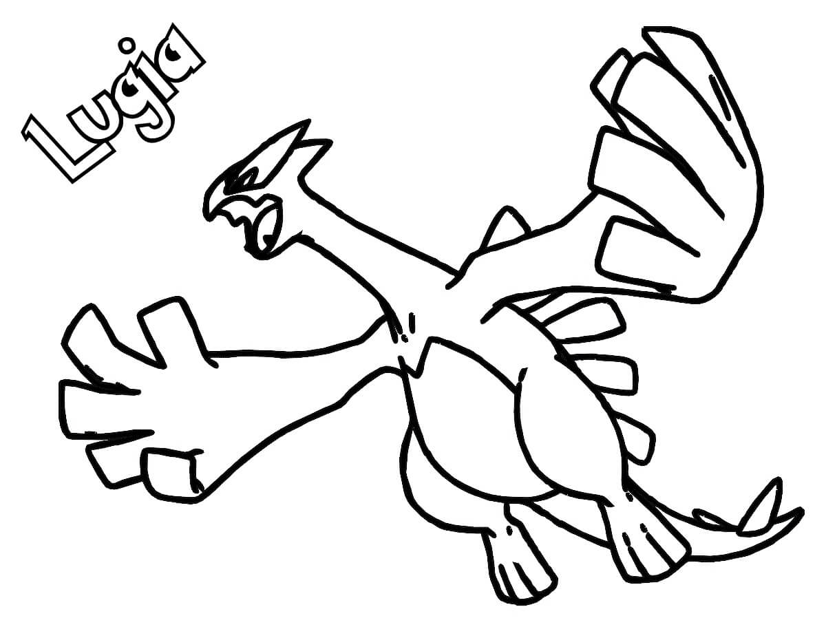 Legendary Pokemon Lugia Tegninger til Farvelægning