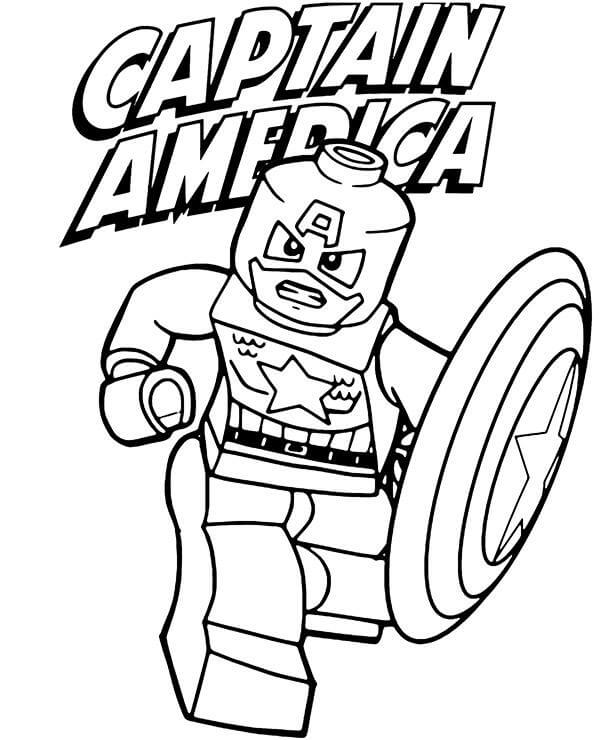 Lego Kaptajn Amerika Plakat Tegninger til Farvelægning