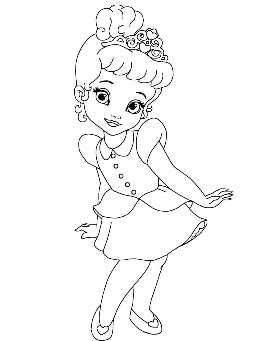 Lille Prinsesse Tegninger til Farvelægning