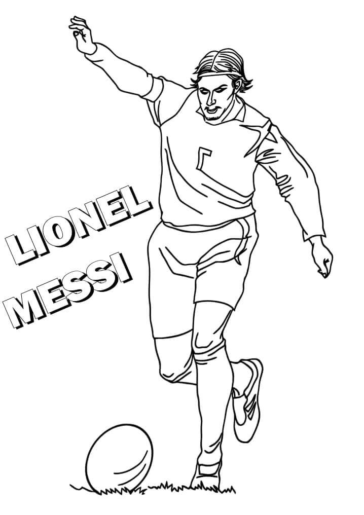 Lionel Messi Joacă Fotbal Tegninger til Farvelægning
